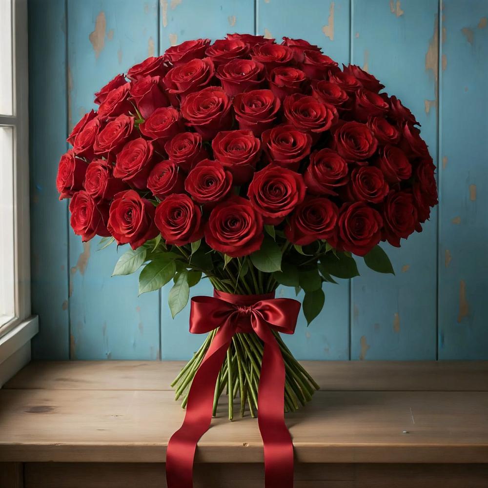 Букет Красные розы Блэк Меджик в Мохсоголлохе