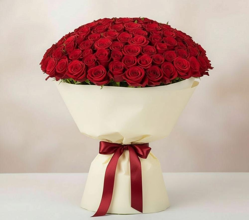 Букет 101 Красная роза Милано в Мохсоголлохе