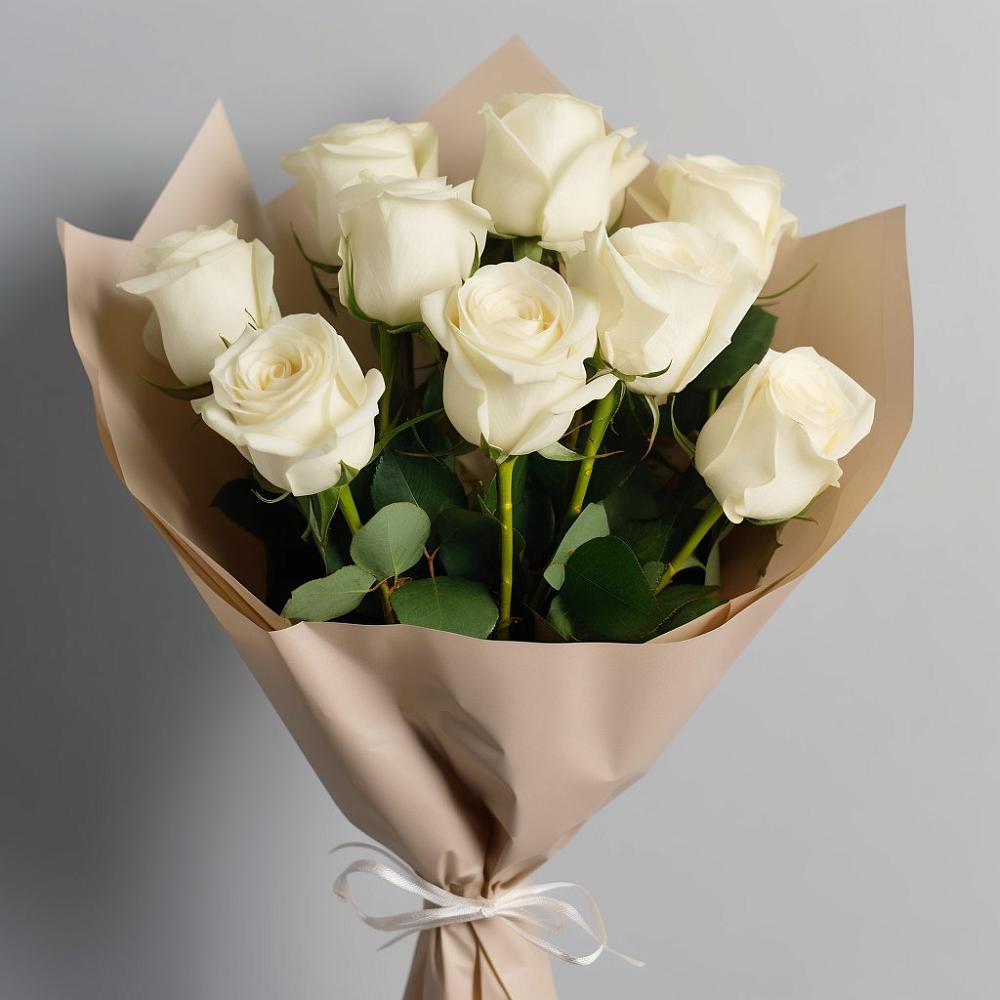 Букет 9 Белых роз Эдлесс Лав в Мохсоголлохе