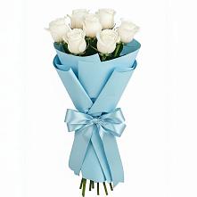 Букет 7 белых роз Проуд в Мохсоголлохе