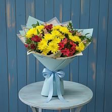 Букет цветов из:  Альстромерии и Хризантемы в Мохсоголлохе